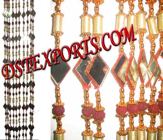 Decorated Golden Mirror Hanging Chains