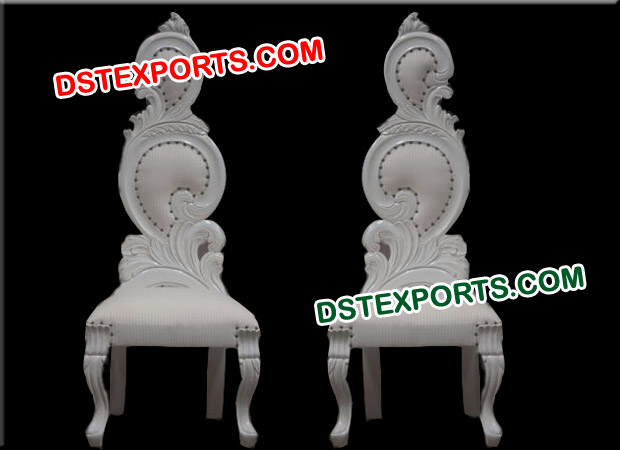 Wedding Bride Groom Silver Chairs For Decoration