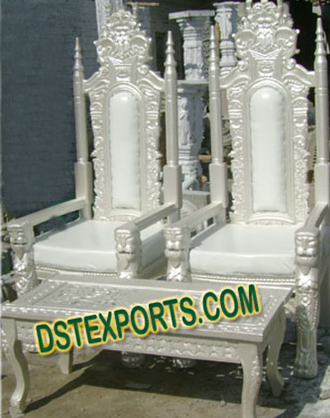 Wedding Silver Chair with Table Manufacturers