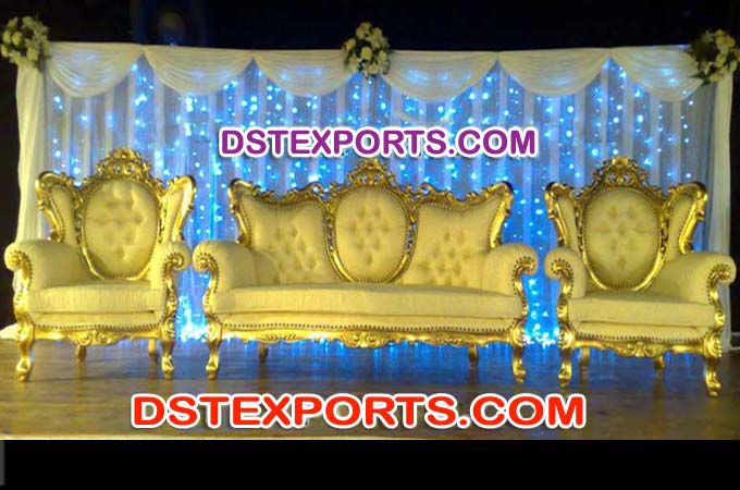 Indian Wedding Beautiful Golden love Sofa Set