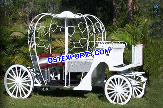 wedding White Cindrella carriages