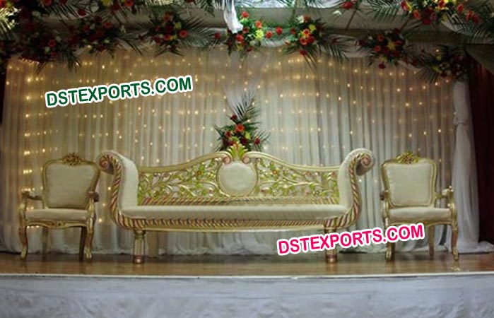 Asian Wedding Golden Love Sofa Set