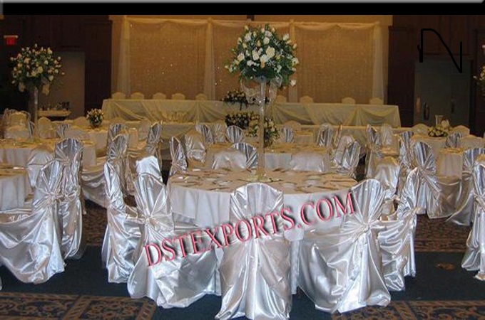 Wedding Banquet Hall Silver Chair Covers