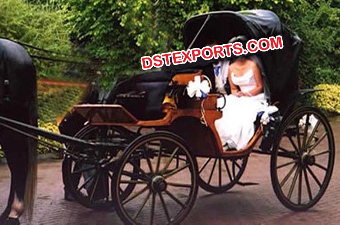 Wedding Black Victoria Horse Carriage