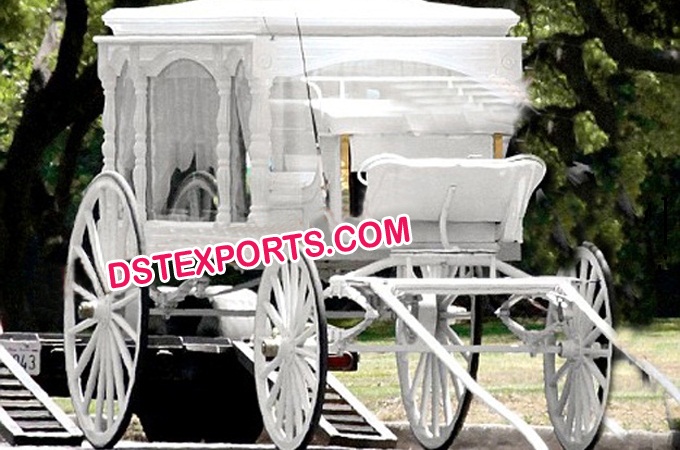 White Covered Horse Carriages