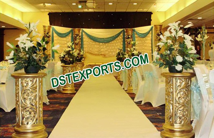 Wedding Golden Fiber Pillar