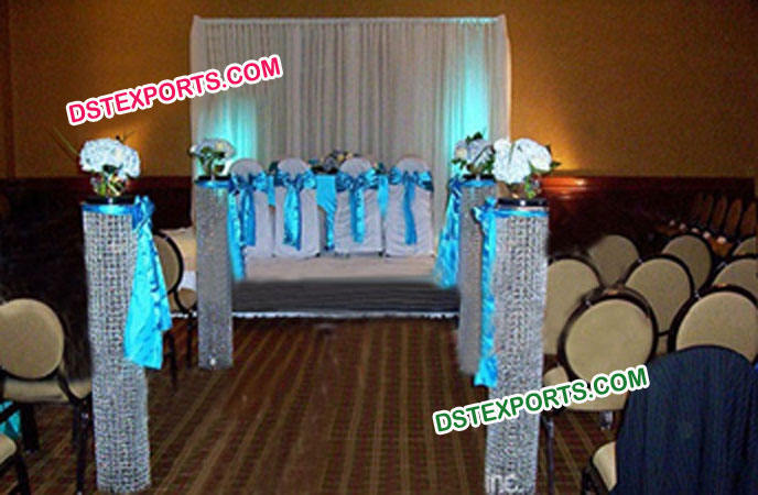 Wedding Aisleway Fiber Crystal Pillars