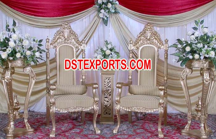 Beautiful Wedding Gold Chair Set