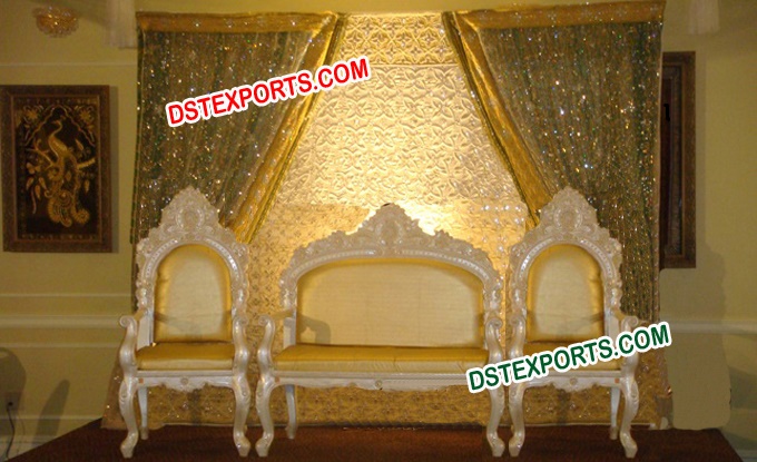 Asian Wedding Pearl Gold Sofa Set