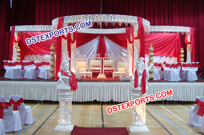 Indian Wedding Fiber Crystal Mandap Sets