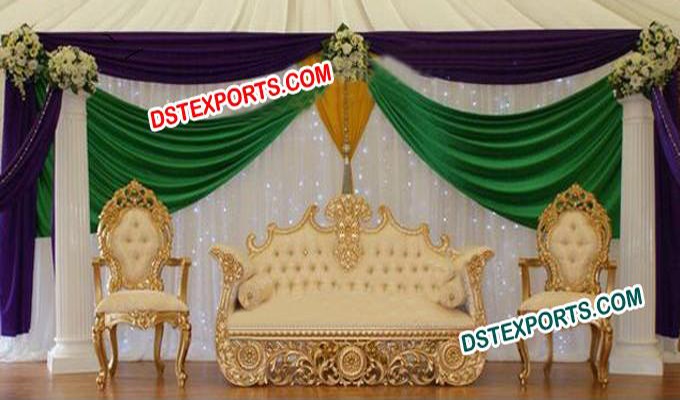 Asian Wedding Gold Furniture Wedding Sofa Set