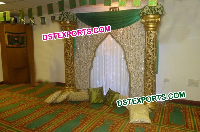 Mehandi Stage Embrodried Backdrops