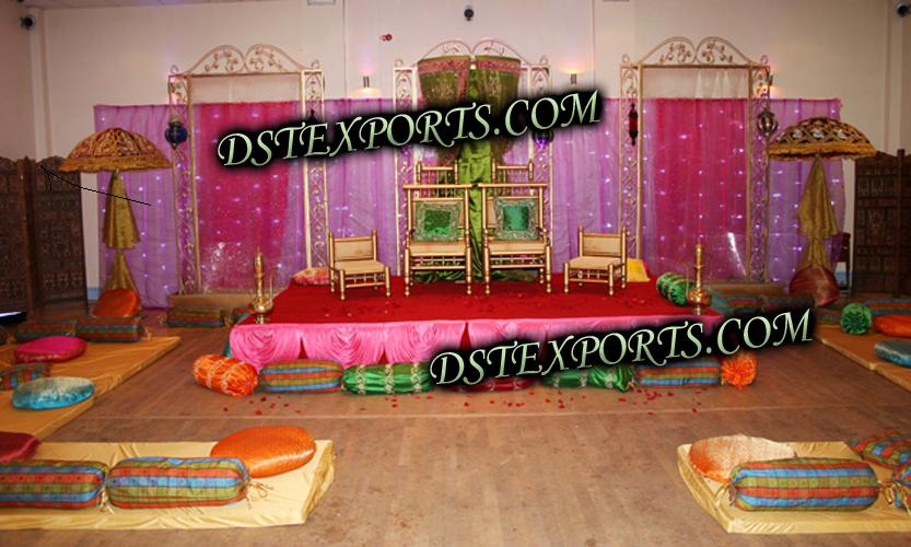 DECORATED MEHANDI STAGE