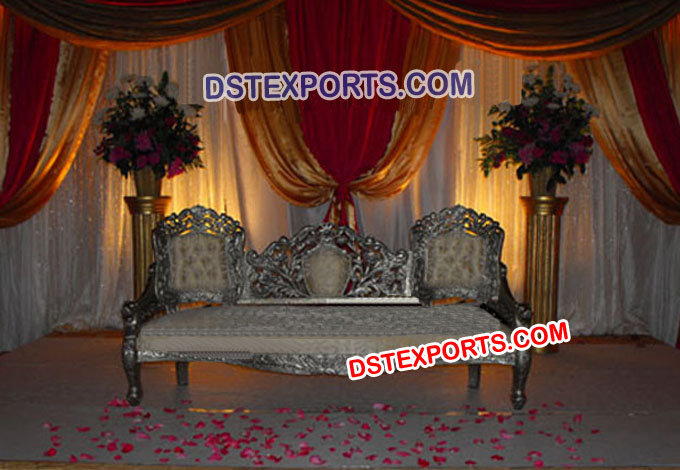 Asian Wedding Silver Victorian Sofa Set