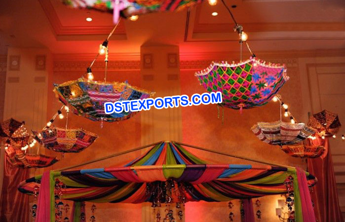 Rajasthani Wedding Decor Umbrellas
