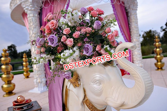 Indian Wedding Decor Fiber Elephant Statue