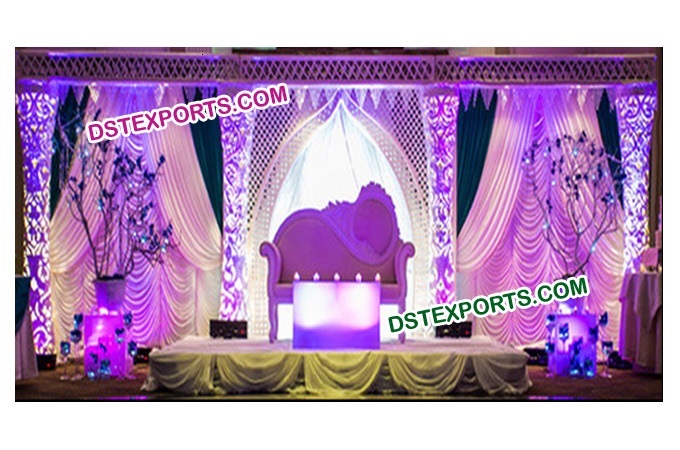 New Designer Indian wedding Flower Pillar Stages