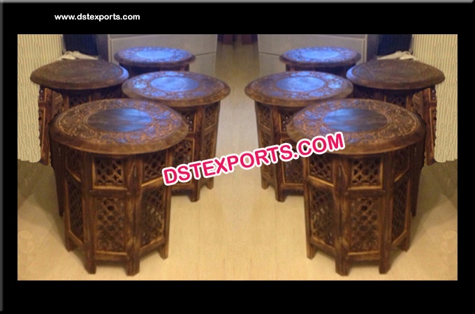 Wooden Handicraft hand made Mehandi Table