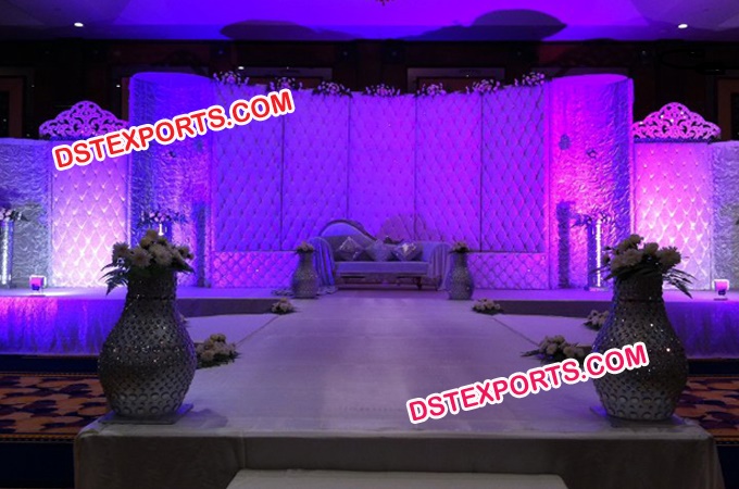 Wedding Stage Leather Tufted Backdrop Panel