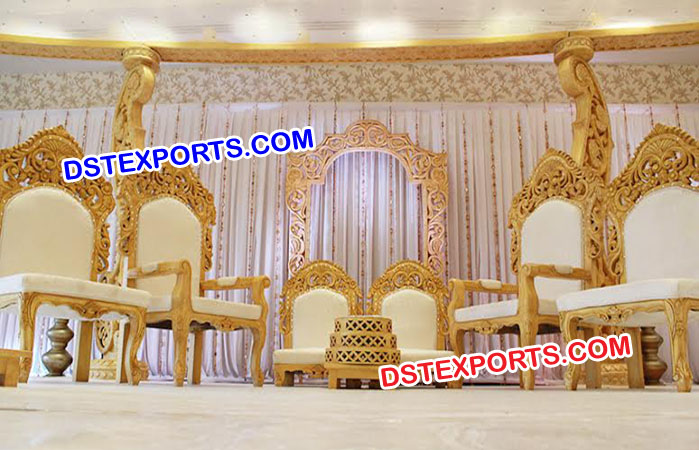 Wooden Carved Mandap Chairs
