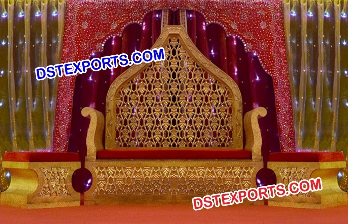 Heavy Golden Carved Royal Sofa Set