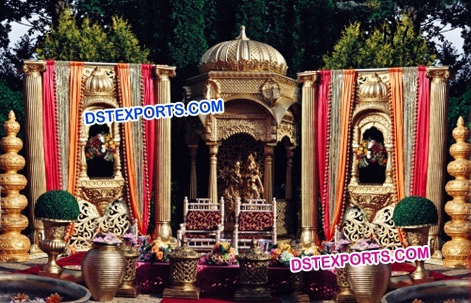 Rajwada Theme Wedding Stage