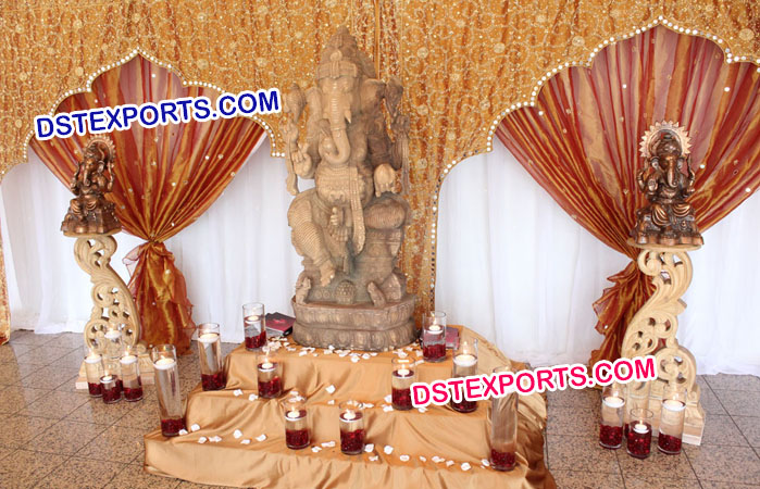 Wooden Ganesha Entrance Theme Decors