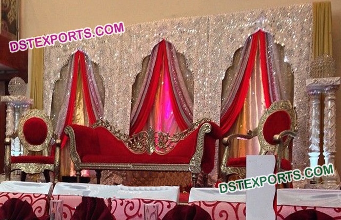 Embrodried Arch Type Backdrop Stage Set