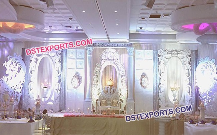 Pearl wedding stage set