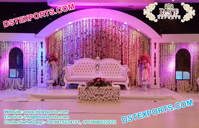 Asian Wedding Stage Floral Decoration