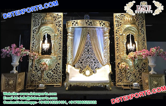 Mughal Style Wedding Stage Backdrop Panels