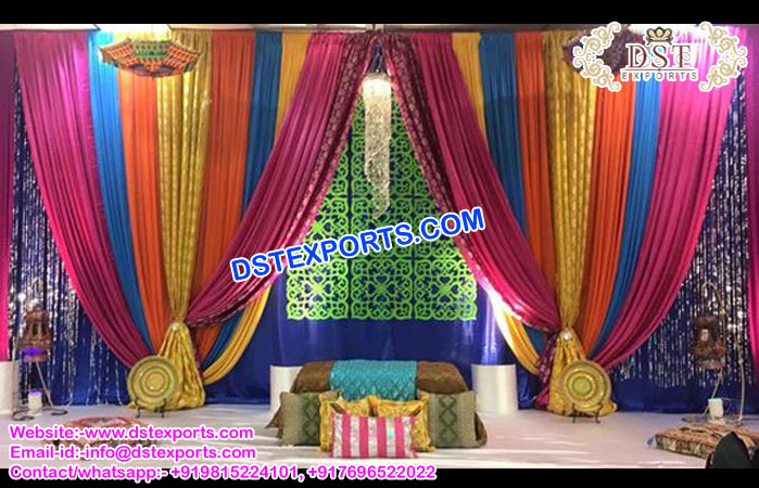 Indian Precious Mehndi Stage Setup