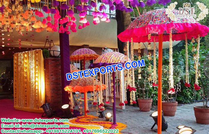 Rajasthani Multicolor Heavy Embrodried Umbrellas