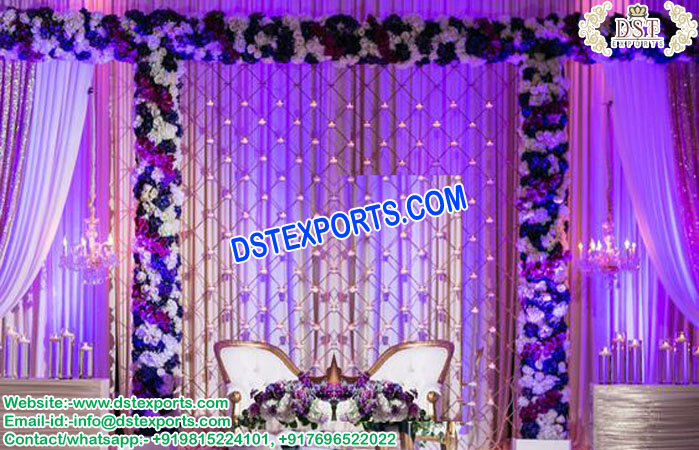 Stylish Stage Decoration with Candle Wall
