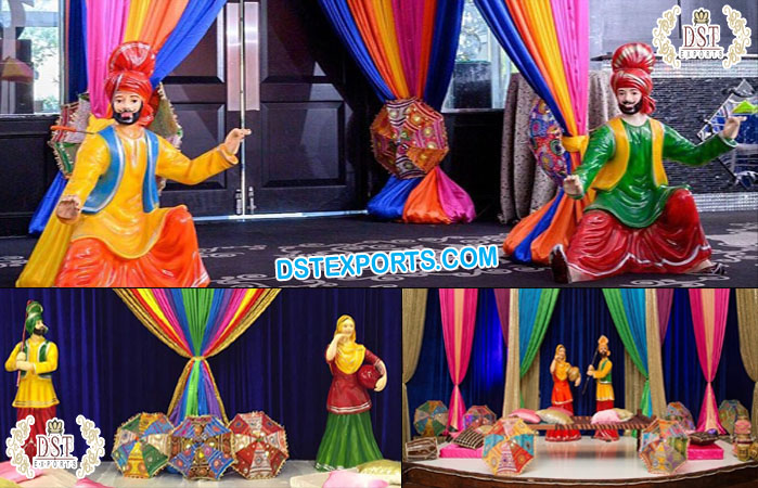Traditional Punjabi Theme Wedding Statues