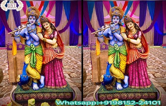 Colorful FRP Lord Radha Krishna Statue