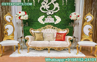 Gorgeous Reception Stage Bride Groom Sofa Set