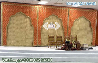 Muslim Wedding Temple Style Embroidered Backdrops