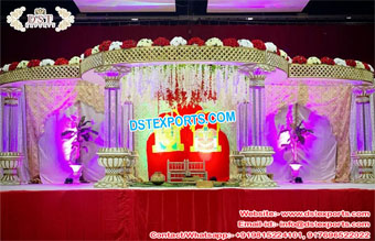 Srilankan Wedding Fiber Crystal Lotus Mandap USA