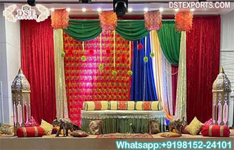 Punjabi Wedding Bangle Ceremony Stage Decor