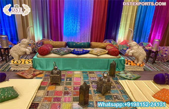 Indian Rajasthani Wedding Sangeet Stage Decor