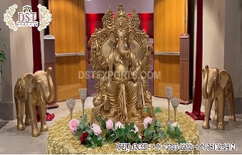 Lord Ganesha Statue With Elephant For Weddings