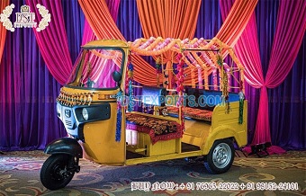 Decorative Auto Rickshaw for Unique Bride Entry