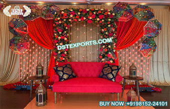 Colorful Stage Decoration For Bangle Ceremony