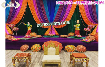 Punjabi Wedding Vatna Ceremony Stage Setup