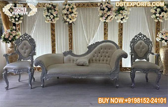 Classy Wedding Bride Groom Italian Sofa Set