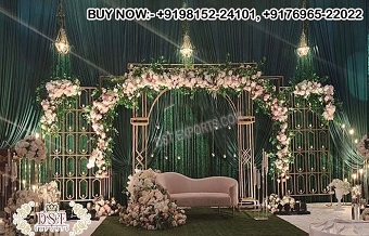 Lavish Design Wedding Stage Candle Wall  Decor Ide