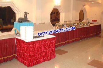 Wedding Table Clothes with Skirting For Sale
