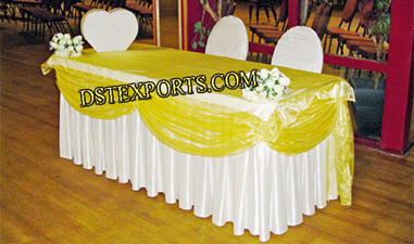 Wedding Designer Table Cloth With Frills