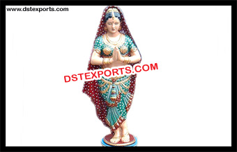 Wedding Welcome Lady Statues For Decoration
